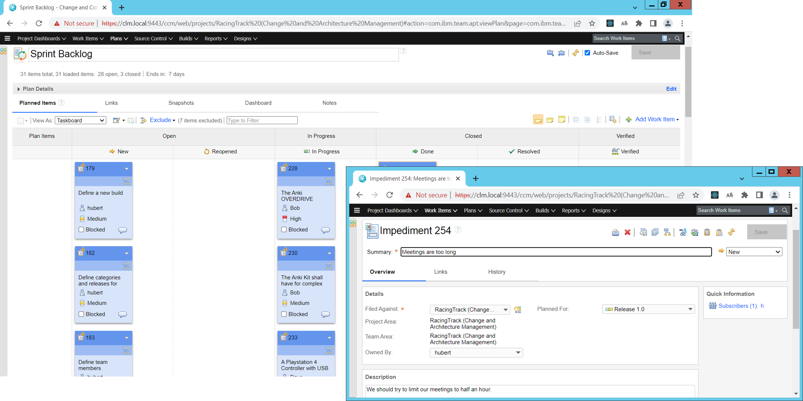 Scrum Master Sprint Backlog und Impediment